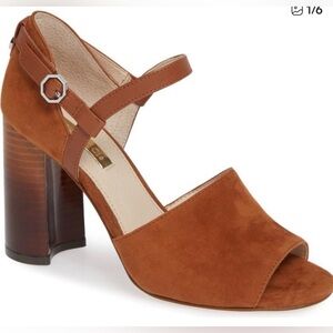 Louise et Cie Lo-Kinta Brown Suede Ombré Block Heel Sandals